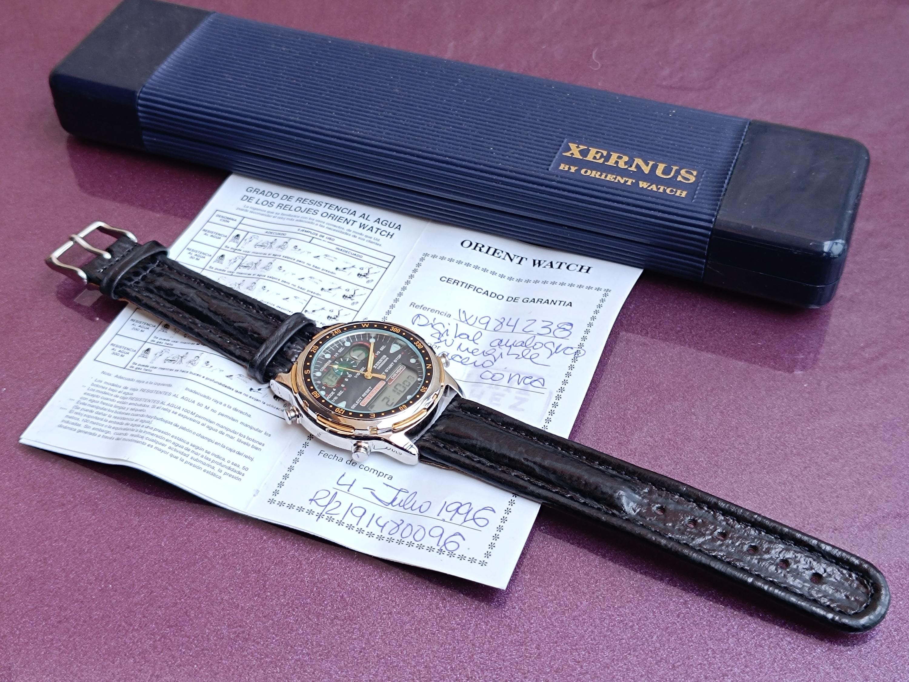 1990s XERNUS by ORIENT Quartz Watch, Vintage Quartz Watch