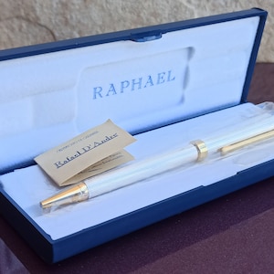 Raphael 925 Silber Kugelschreiber, antiker Raphael Gold gefüllter italienischer Stift, Vintage 925 Silberstift, silberner Kugelschreiber, alter Raphael-Stift