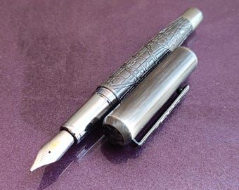 Pluma estilográfica de diseño clásico de Pekín, pluma moderna, pluma de diseño, pluma vintage de diseño atemporal, pluma estilográfica clásica vintage, pluma estilográfica antigua