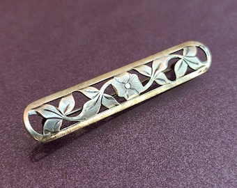 835 Silver Flowers Brooch, Silver Brooch, Silver Flowers Brooch, Vintage Brooch, Antique Silver Brooch, Retro Brooch, Flowers Brooch