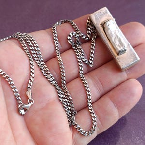 925 Silver Mother Of Pearl Pendant With Necklace, Silver Pendant, Italian Silver Jewellery, Antique Pendant, Vintage Pendant, Italy image 8