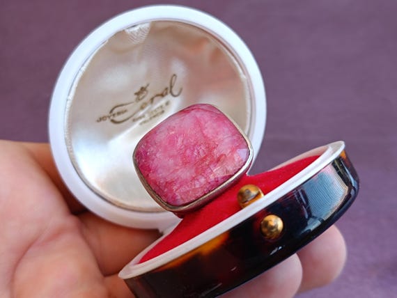 Large Ruby Ring, 925 Sterling Silver, Silver Ruby… - image 6