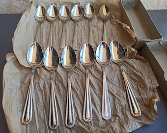 Silver Plated LA BOTELLA Teaspoons, Alpaca Spoons, New Spoons, First Quality Spoons, Antique Alpaca Teaspoons, Silver Plated Teaspoon