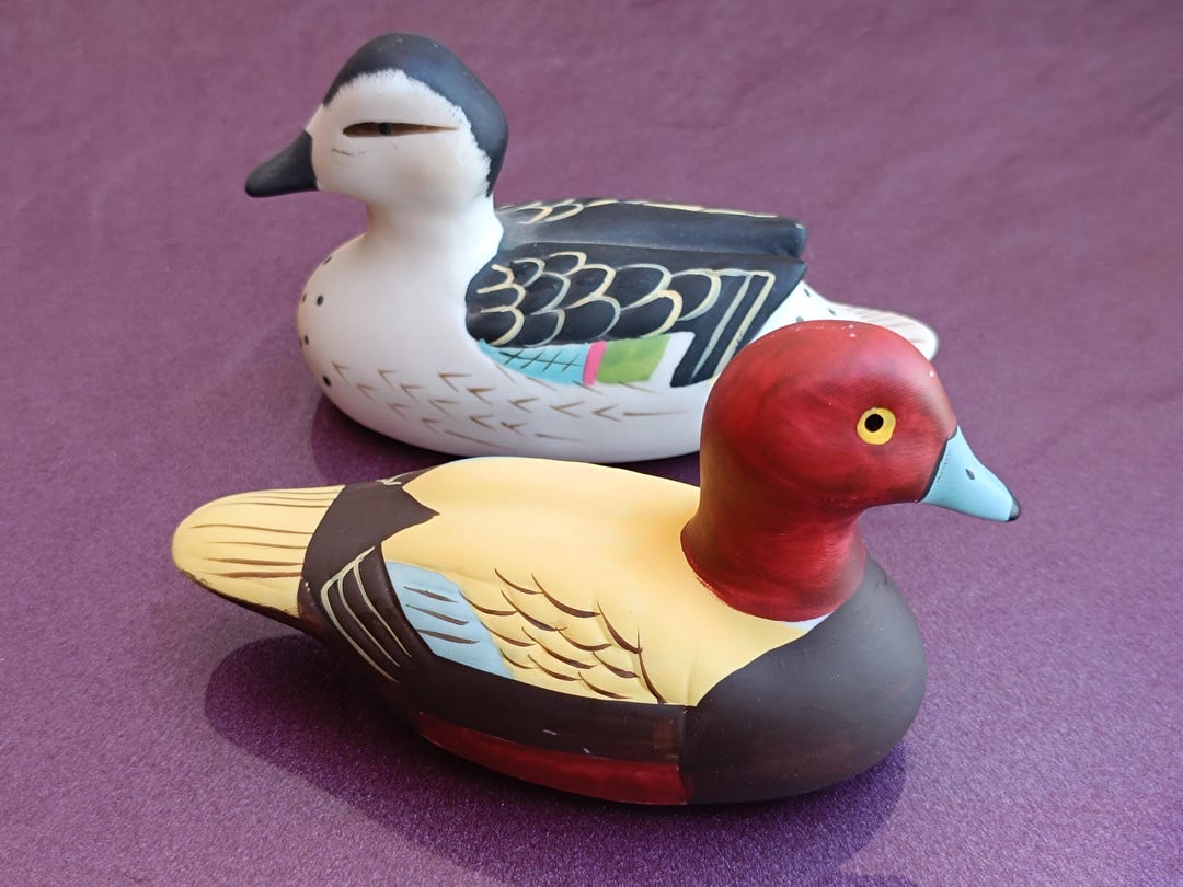 Ducks Collection 1970s Porcelain Hand Painted Ducks, Ceramic Duck, Duck Figure, Hand ...