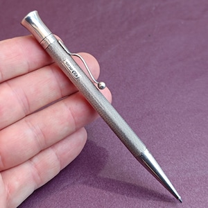 1947 The Mascot Silver Mechanical Pencil, Silver Pencil, English Silver Pencil, Antique Silver Pencil, England