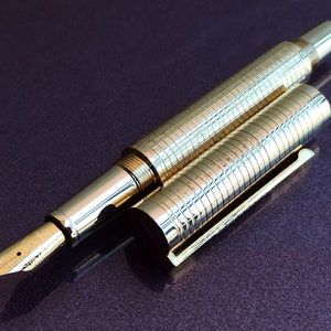 Füllfederhalter mit Goldfüllung, Retro-Füllfederhalter, Vintage-Füllfederhalter, Füllfederhalter, antiker Stift, Iridium-Spitze, Iridium-Deutschland-Füllfederhalter