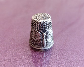 Dedal de plata, Dedal de plata retro, Dedal judío, Dedal hecho a mano, Dedal de plata, Dedal coleccionable, Dedal vintage