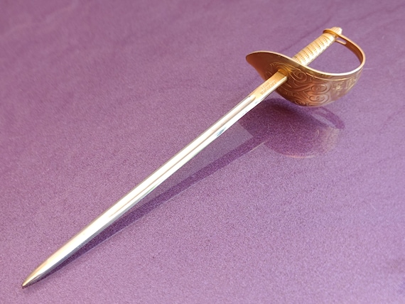 1970s Gold Filled Wilkinson Sword, Echt Vergoldet Letter Opener, Bronze Letter Opener, Letter Opener Sword, British Vintage Letter Opener