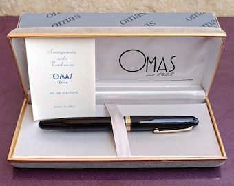 OMAS EXTRA 620 Pluma estilográfica, Pluma estilográfica vintage, Pluma estilográfica rellena de oro, Pluma estilográfica retro, Pluma estilográfica, Tamaño de punta F, Italia