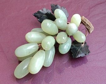 JADE Grape, Jade Grape Stone, Natural Jade Gemstone Grape, Polished Jade Grape, Antique Jade Grape Branch