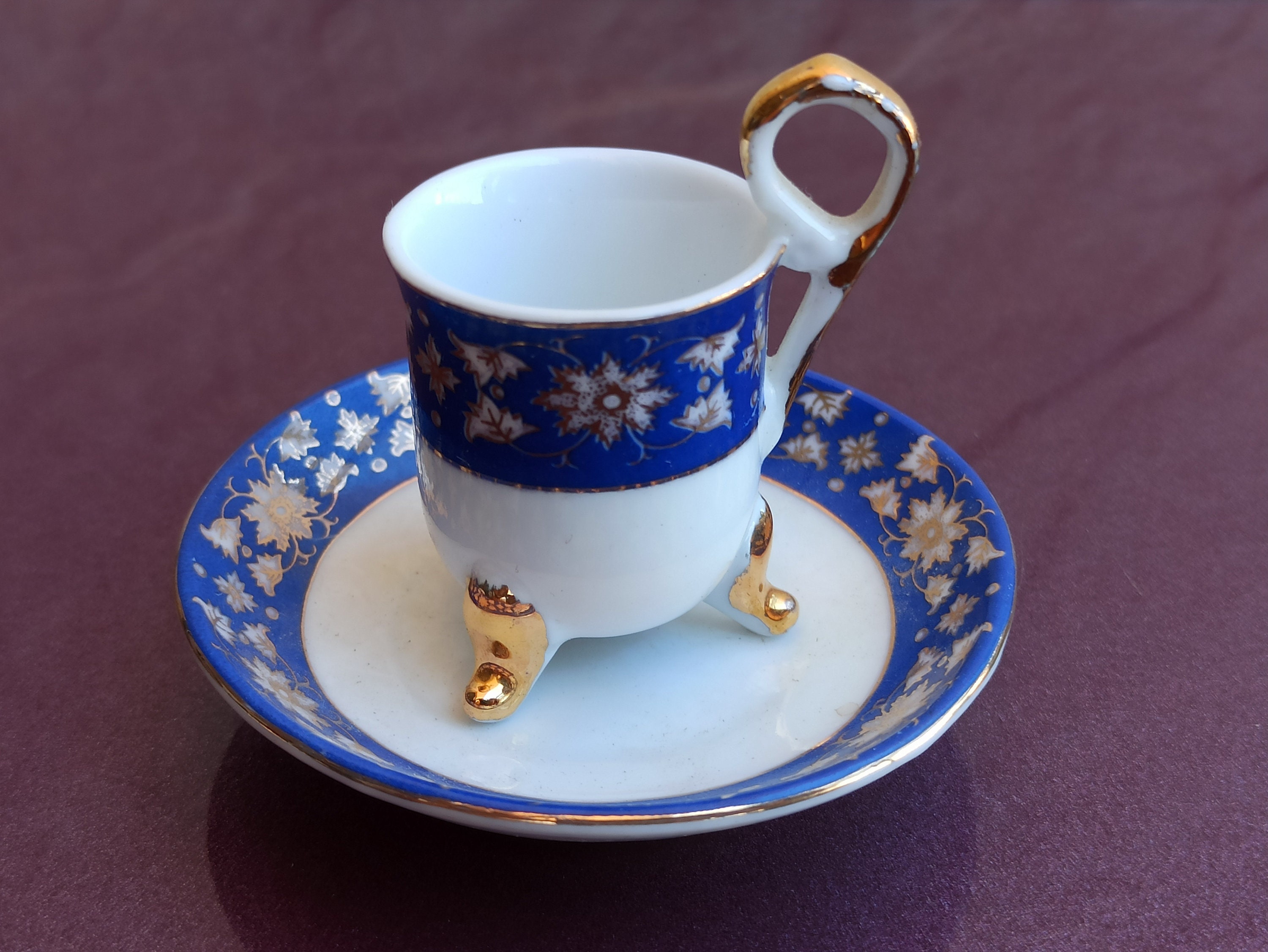 Venezia Gold Collection Cup and Saucer Set of 4, Porcellana 