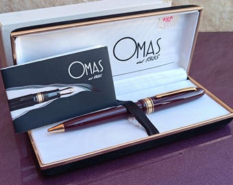1980 OMAS EXTRA Ballpoint Pen, Vintage Ballpoint Pen, Gold Filled Ballpoint Pen, Retro Ballpoint Pen, Italian Ballpoint Pen, OMAS Pen, Italy