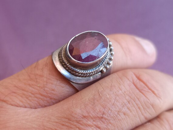 Ruby 925 Silver Ring, Ruby Silver Ring Silver, Si… - image 5