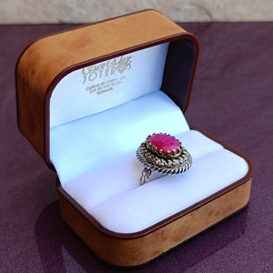 Ruby 925 Silver Ring, Ruby Silver Ring Silver, Silver Ruby Ring, Vintage Ring, Antique Silver Ring, Retro Ring, Vintage Ruby Ring
