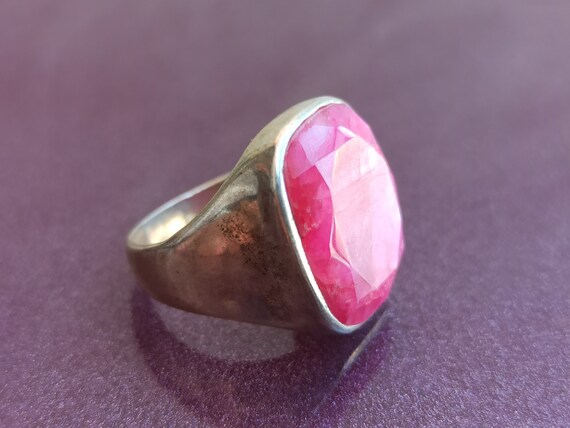 Ruby 925 Silver Ring, Ruby Silver Ring Silver, Si… - image 4