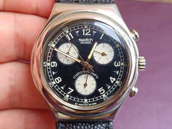 時計 Swatch Chronograph Vintage 1995 SWATCH Chronograph Swiss Made Quartz Watch, Wrist