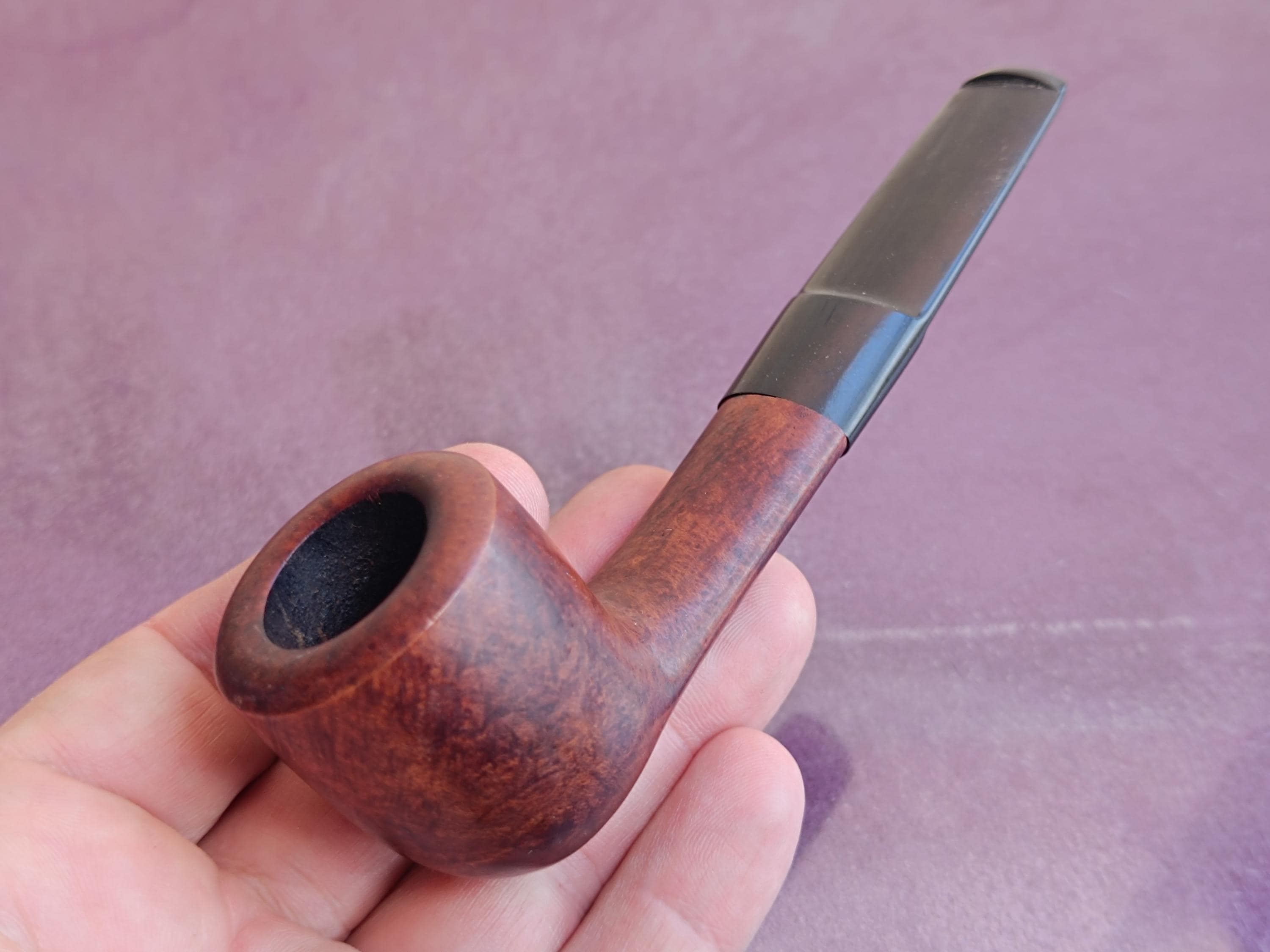 briar tobacco pipe Wood ,smoking Pipe,large Classic Curved Pipe,9 Mm Filter ,gift for Smoker Chacom - Fleur Natural Briar