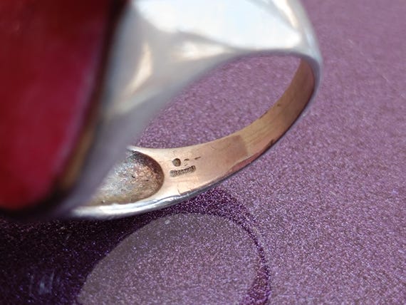 925 Silver Ruby Ring, Ruby Silver Ring Silver, Si… - image 5