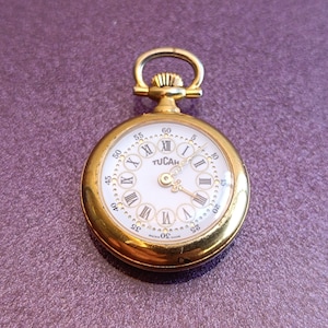 1900er Jahre TUCAH Gold gefüllte Taschenuhr, vergoldete Uhr, Taschenuhr, antike Taschenuhr, Vintage-Uhr, Gold gefüllte Uhr, Swiss Made