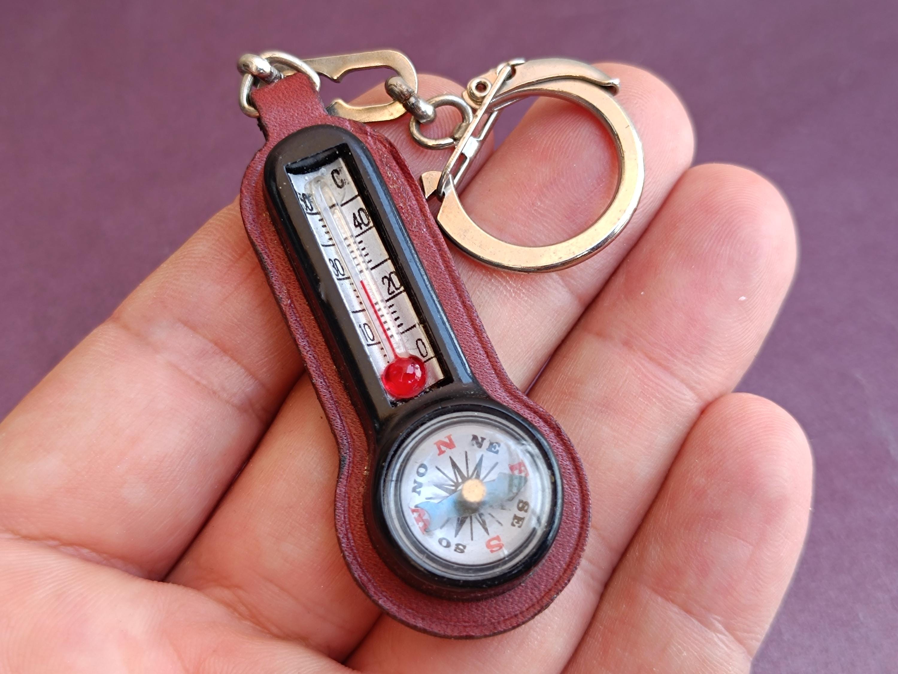Transit Mini Compass Keychain Portable Compass Key Chain Hanging