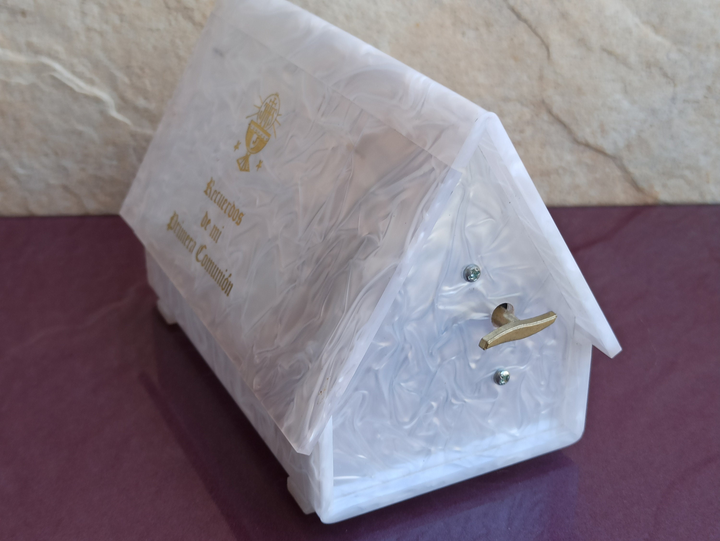 Religious Music Box Primera Comunion First Communion Etsy