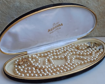7mm NEREIDA Pearl Mallorca Necklace, Mallorca Pearl, White Pearl Necklace, Pearl Necklace, Antique Silver Clasp, Spain