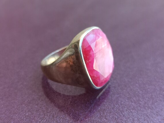 Ruby 925 Silver Ring, Ruby Silver Ring Silver, Si… - image 5