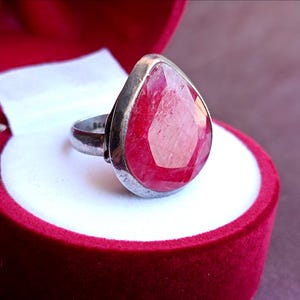 925 Silver Ruby Ring, Ruby Silver Ring Silver, Silver Ruby Ring, Vintage Ring, Antique Silver Ring, Retro Ring, Vintage Ruby Ring