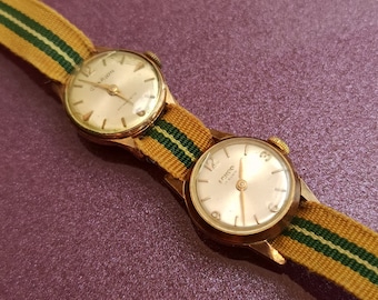Orologi Lanco e Clarion Gold Filled coppia meccanica per