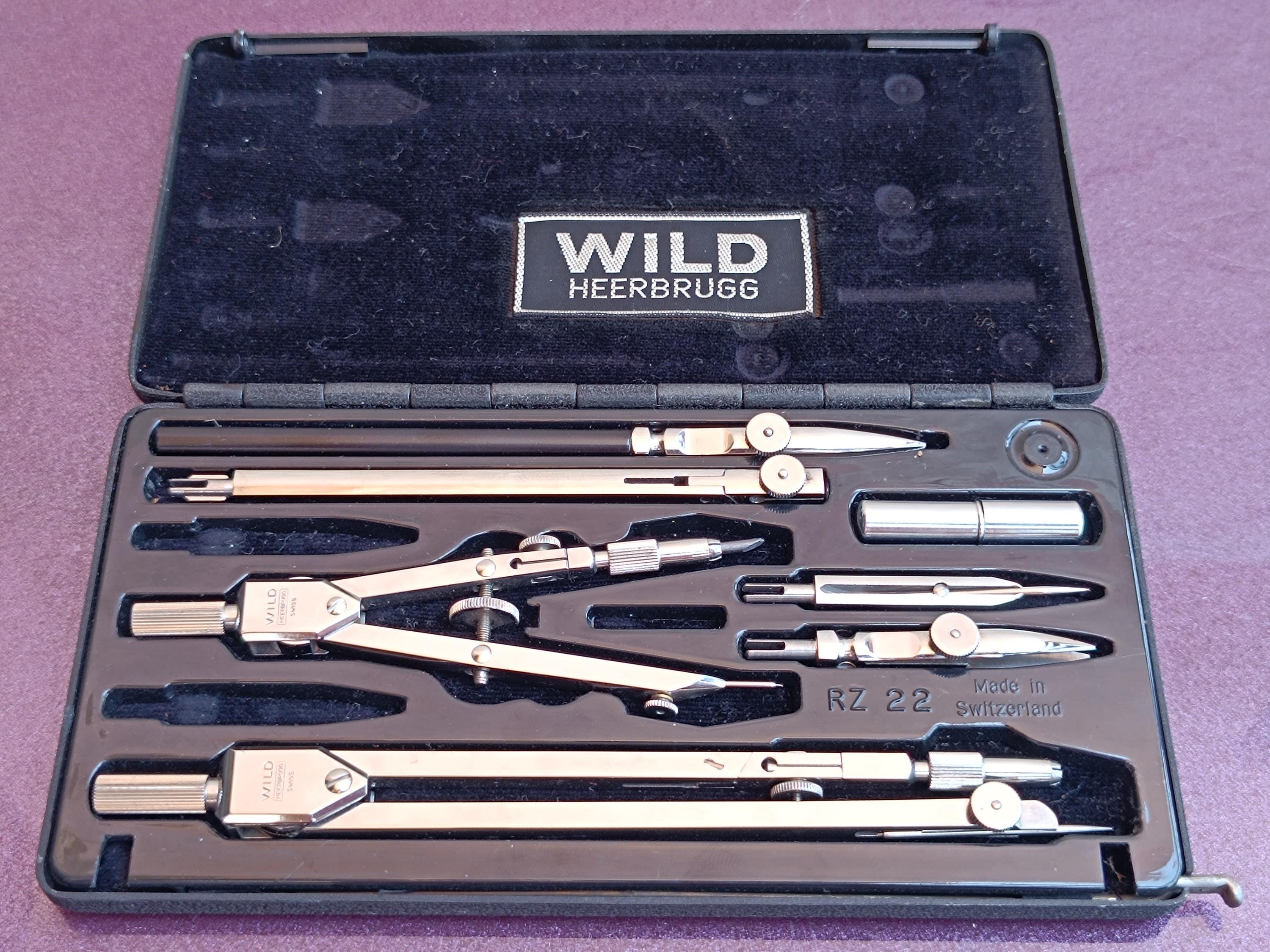 Compass Set Tool WILD HEERBRUGG Drawing Set, Drawing Tool, Compasses for Drawing, Swiss ...