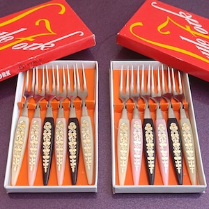 24k Gold Plated Little Fork, Gold Filled Skewers, Skewers, Canape Skewers, Old Skewers, Antique Skewers, Skewers Inox 18