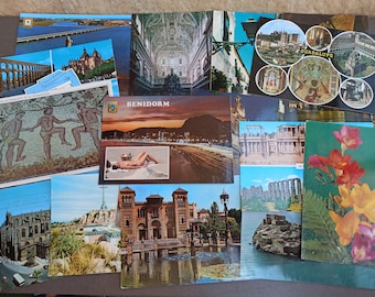 SET of 15 Post Cards, Pack Postcards, Random Vintage Postcards, Posted Post Cards, Antique Post Cards, Old Postcards, Retro Postcards