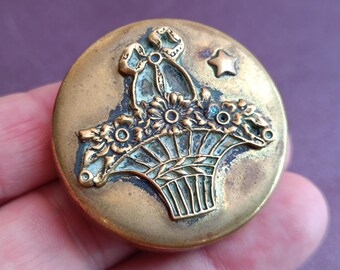 antique vintage square brass pill box with fish 1910's FISH-POND Children's Vivary Magnetic BOARD GAME, Comple TheBoxSF Brass Vintage pill box with