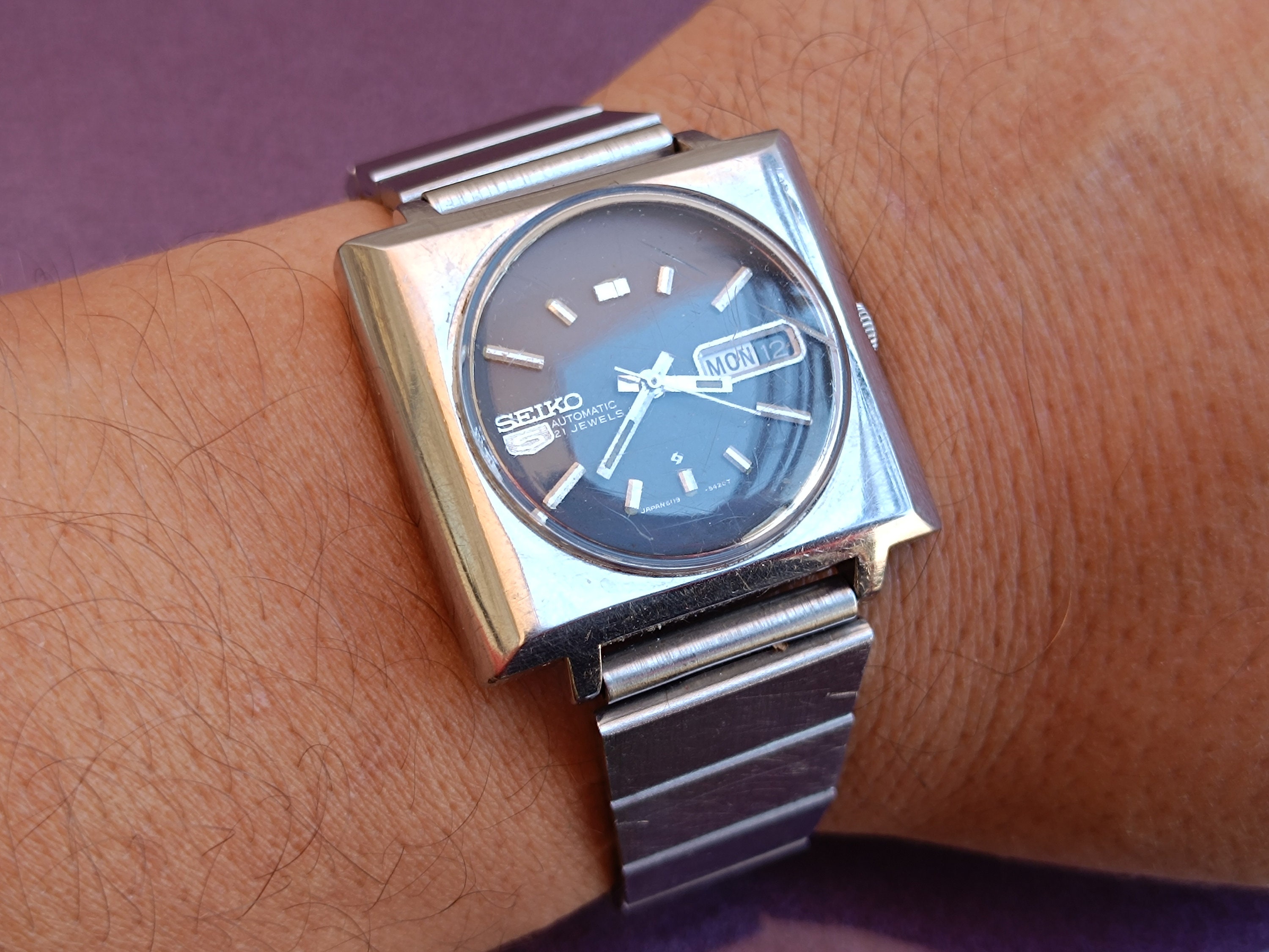 SEIKO 5 Automatic 21 Jewels Watch, Mechanical Watch, Vintage