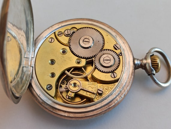 1900 OMEGA Mechanical Silver Watch, Silver Pocket… - image 10
