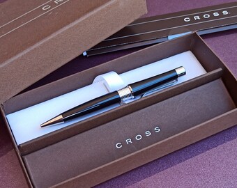 Stylo à bille CROSS Limited Edition, stylo à bille, stylo à bille vintage, stylo en métal ancien, stylo rétro irlandais, stylo plaqué chrome, stylo CROSS