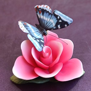ROYAL KENT Butterfly Porcelain Figure, Handmade Butterfly Figurine, Porcelain Butterfly, Butterfly Figurine, Ceramic Butterfly, Taiwan