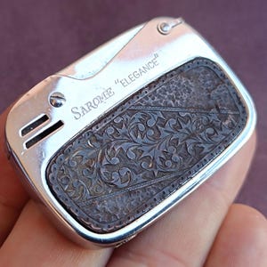 SAROME Elegance Vintage Collectible Lighter, Sarome Petrol Lighter, Untested, Pocket Lighter, Pipe Lighter, Vintage Japan Lighter