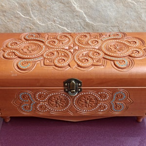Handmade Jewelery Box, Retro Box, Treasure Chest, Wooden Chest, Vintage Chest, Chest Trunk, Old Small Trunk, Antique Chest, Ukraine