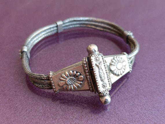 1950 Silver Handmade Bracelet, Sterling Silver Bracelet, Celestial