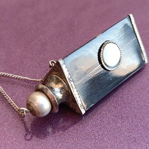 1970s Silver Plated Perfume Bottle, Retro Silver Plated Perfume Bottle, Antique Bottle, Old Perfume Bottle