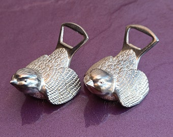 Silver Plated Bird Bottle Opener, Silver Plated Bottle Opener, Antique Bird Bottle Opener, Vintage Bottle Opener