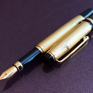 VACCARO Füllfederhalter, Gold gefüllter Füllfederhalter, Vintage Füllfederhalter, Füllfederhalter, antiker Stift, Iridiumspitze, Deutschland Füllfederhalter