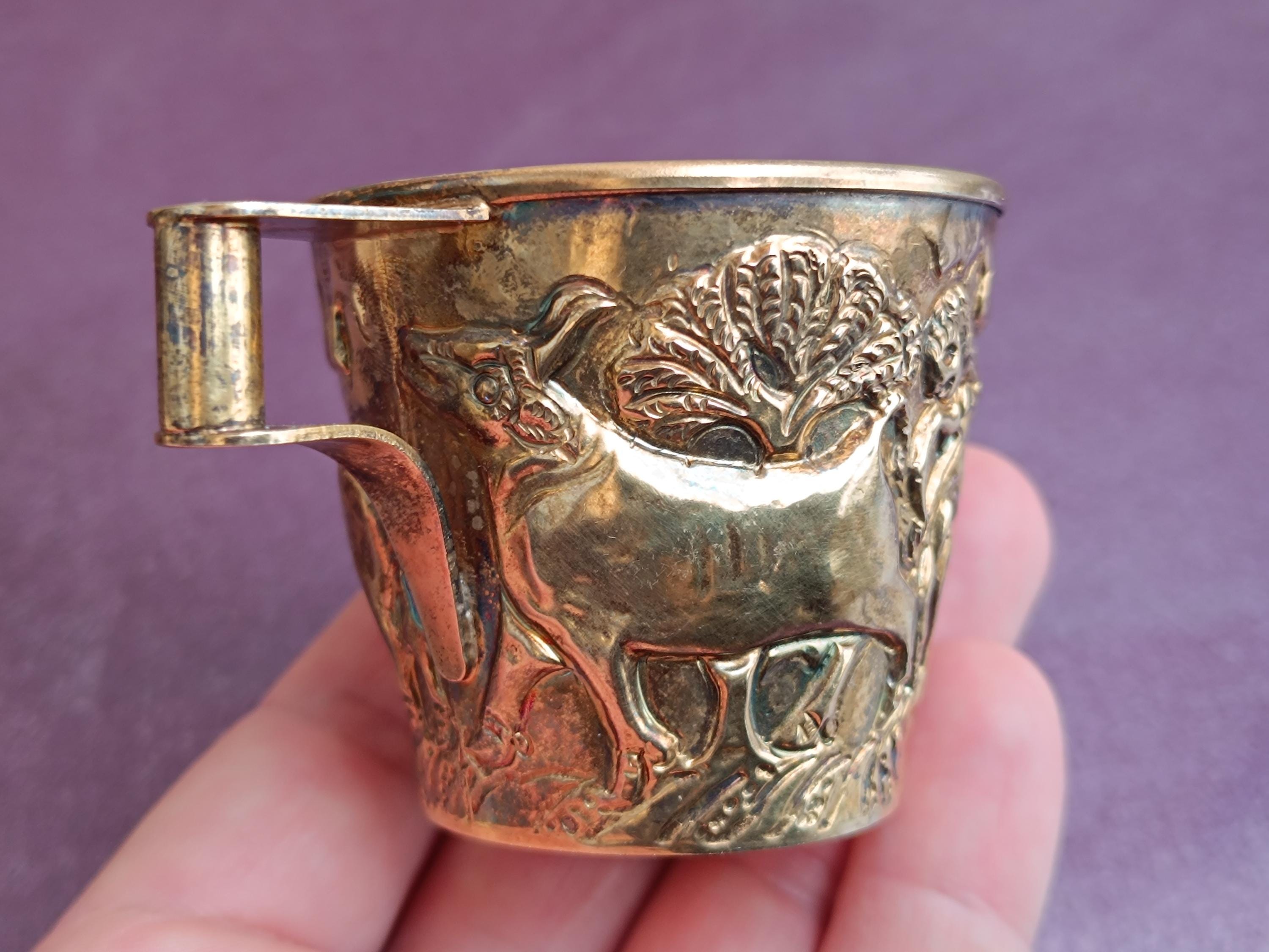 925 Silver Lalaounis Cup Ilias Lalaounis Gilded Sterling Silver