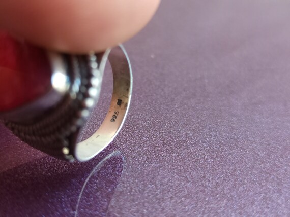 Ruby 925 Silver Ring, Ruby Silver Ring Silver, Si… - image 5