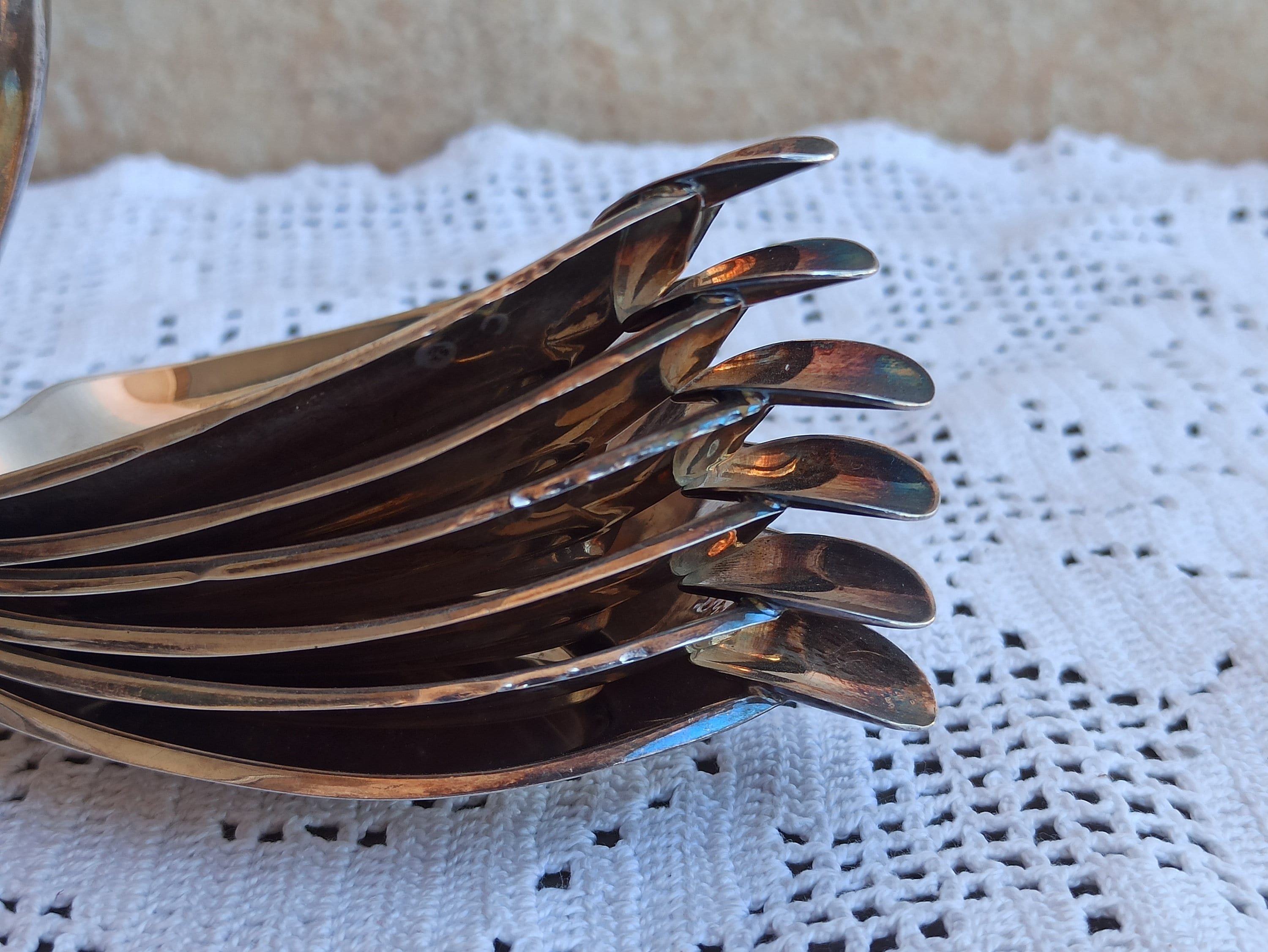 915 Silver Set of 6 Ashtrays, Genuine Silver Swan Ashtrays