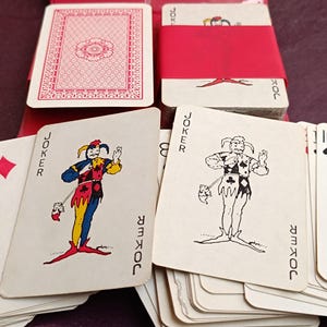 Playing Cards Set of 2, Vintage Playing Cards, Old Playing Cards, Retro Playing Cards, Collectible Playing Cards, Made in Spain