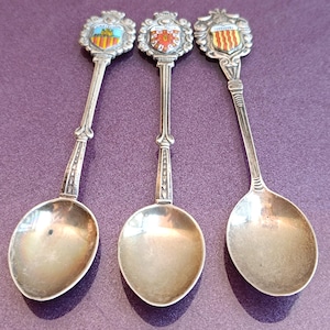 1960s Silver Spoon, Silver Spanish Souvenir, Collector Spoon, Vintage Silver Spoon, Collectible Spoon, Retro Silver Spoon
