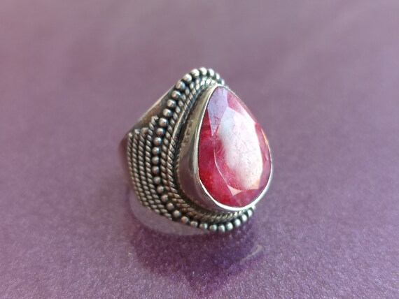 Ruby 925 Silver Ring, Ruby Silver Ring Silver, Si… - image 2