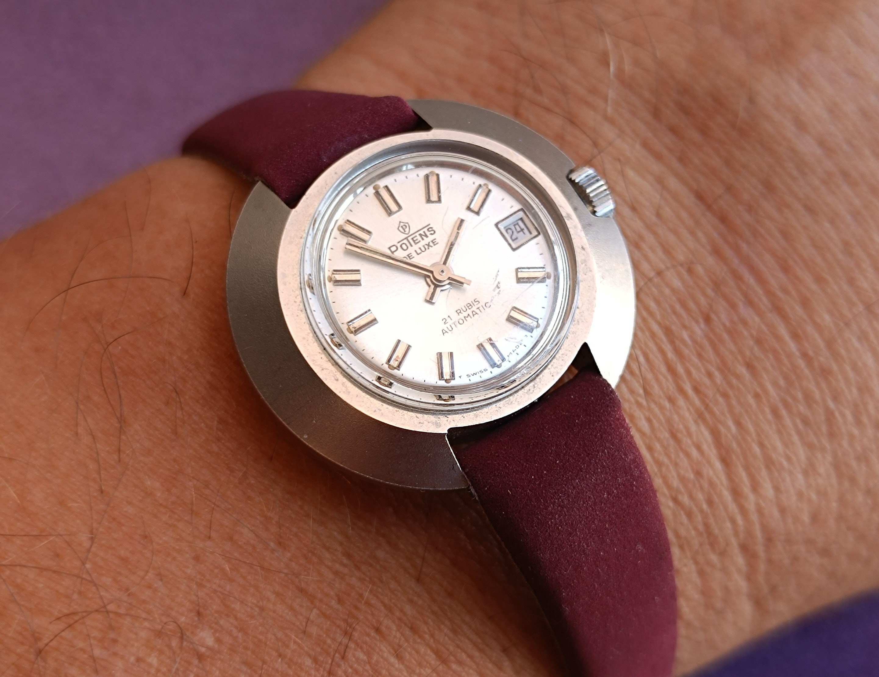 1980 POTENS De LUXE 21 Rubis Reloj Automatico Reloj Mecanico Vintage Reloj POTENS Reloj Mecanico Reloj Automatico Vintage Etsy Espana